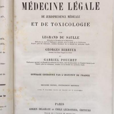 Legrand du saulle traite de medecine legale titre 2 