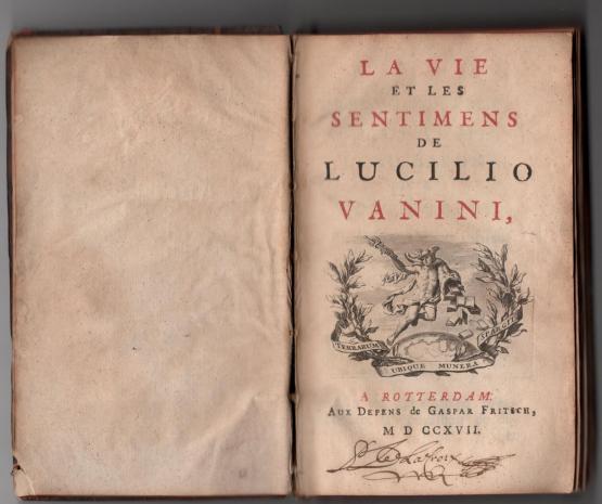 Vie et sentiments de lucilio vanini