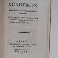 Chamfort, des Académies, mai 1791