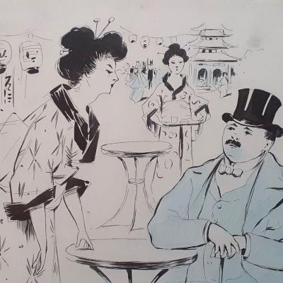 Chatelaine marcel dessin humoristique vers 1910 1 