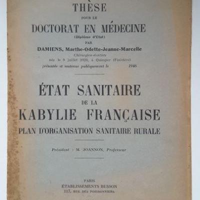Damiens marthe etat sanitaire de la kabylie francaise red