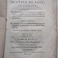 Guichard code de la justice de paix 1791 titre 1