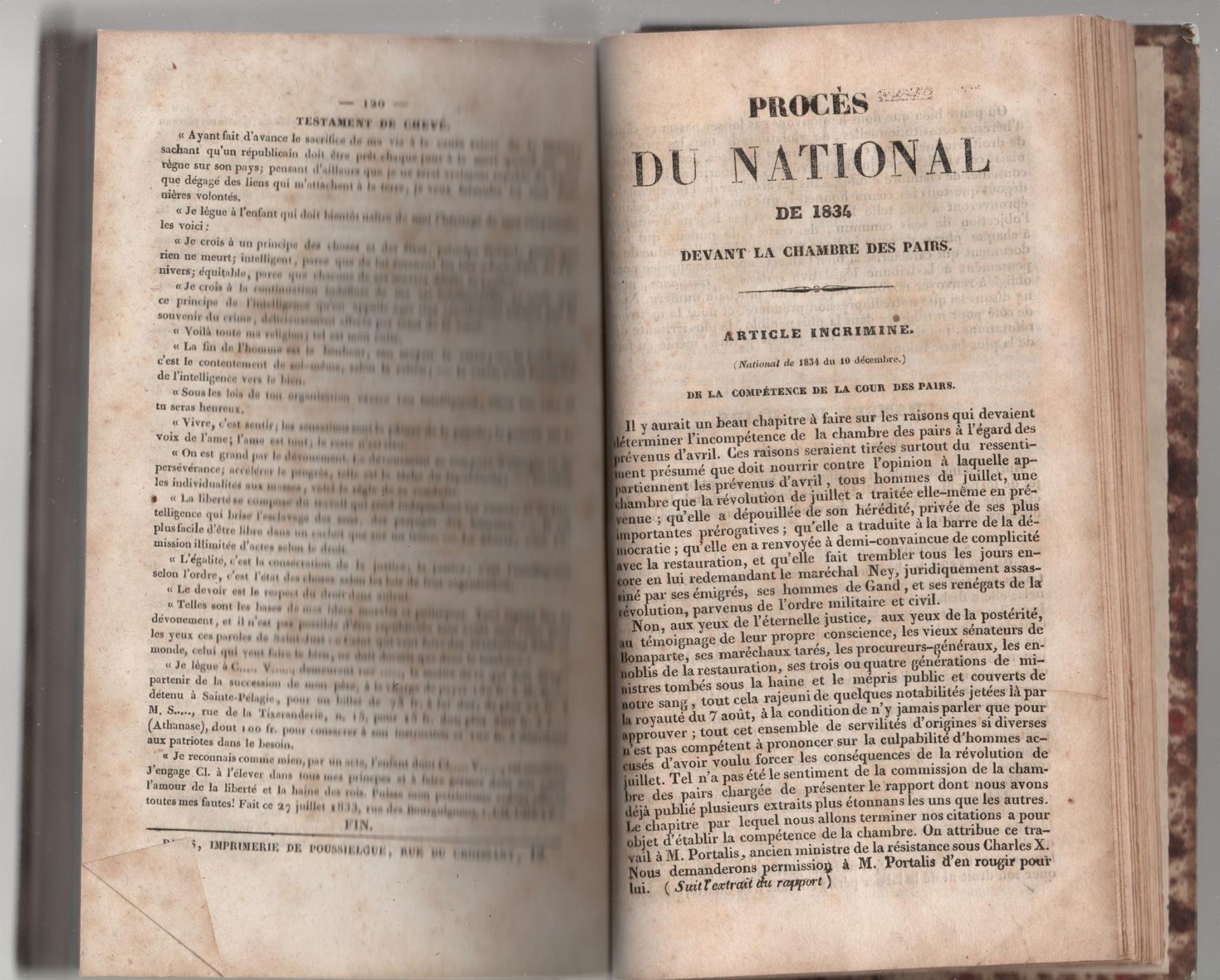 Proces du national de 1834 devant la chambre des pairs