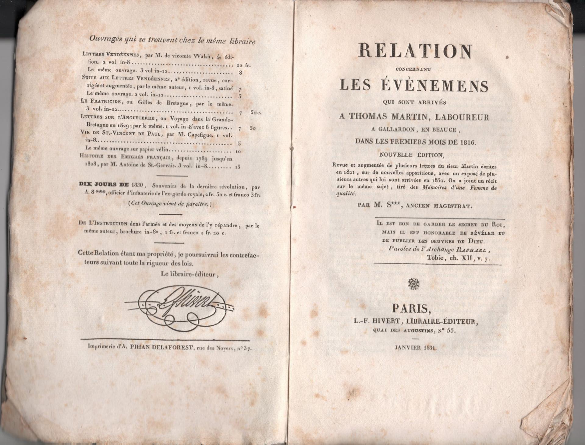 Relation des evenements thomas martin laboureur 1831 2 1