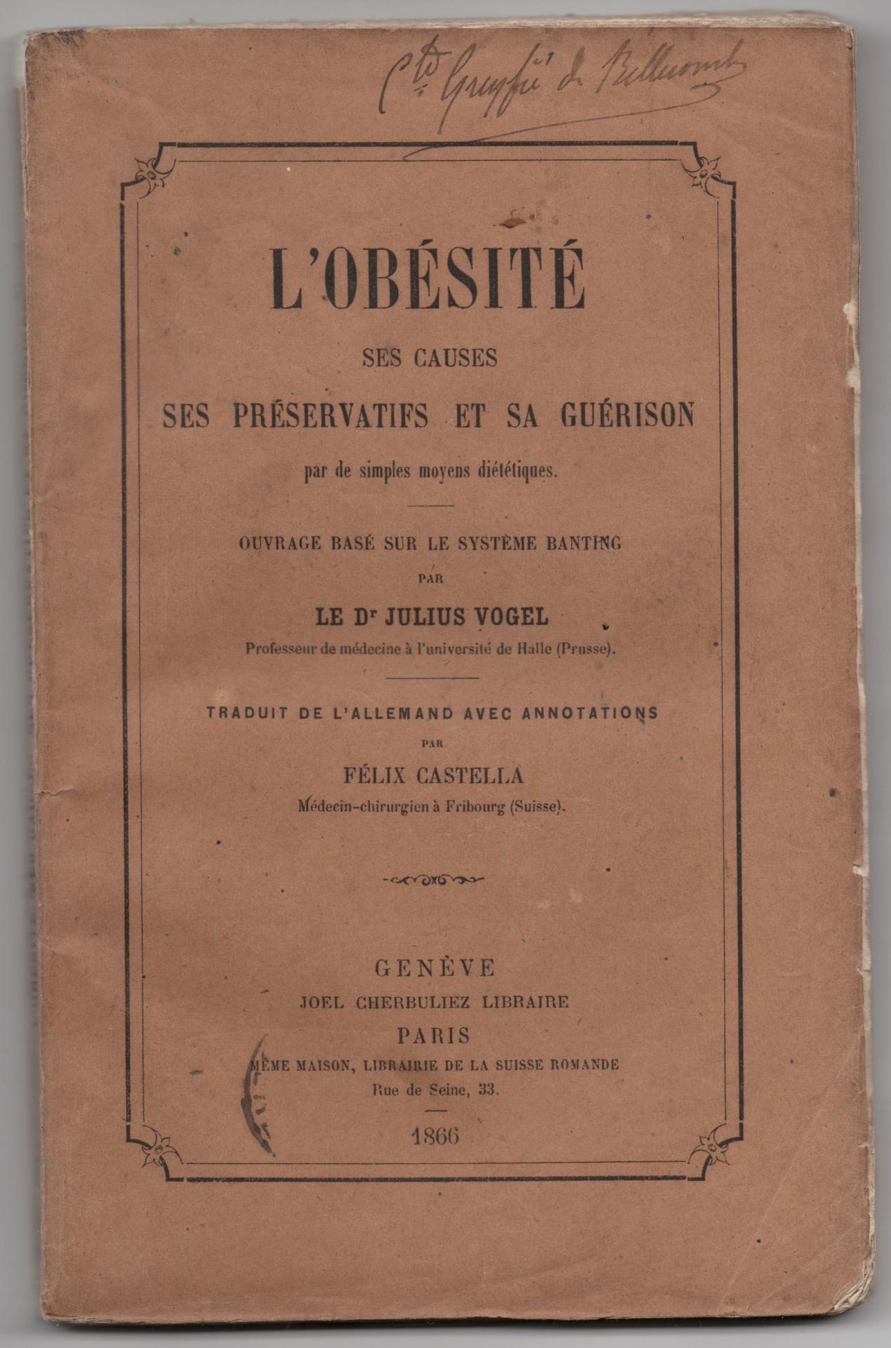 Castella Félix L'obésité 1866